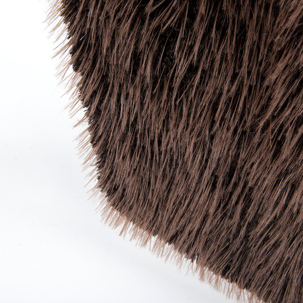 Polyester Back Material High Density 1100g/m Faux Fur Fabric for Garments