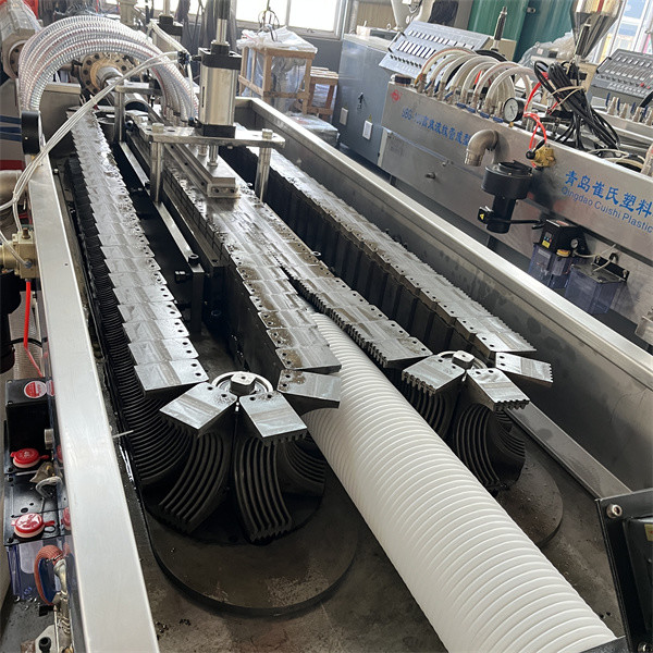 HDPE Double Wall Corrugated Pipe Making Machine / Air Conduit Pipe Production Line