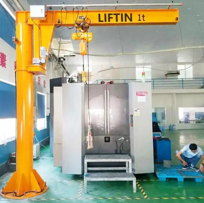 360 Degree Fixed Column Jib Crane Light Equipment 1T 2T