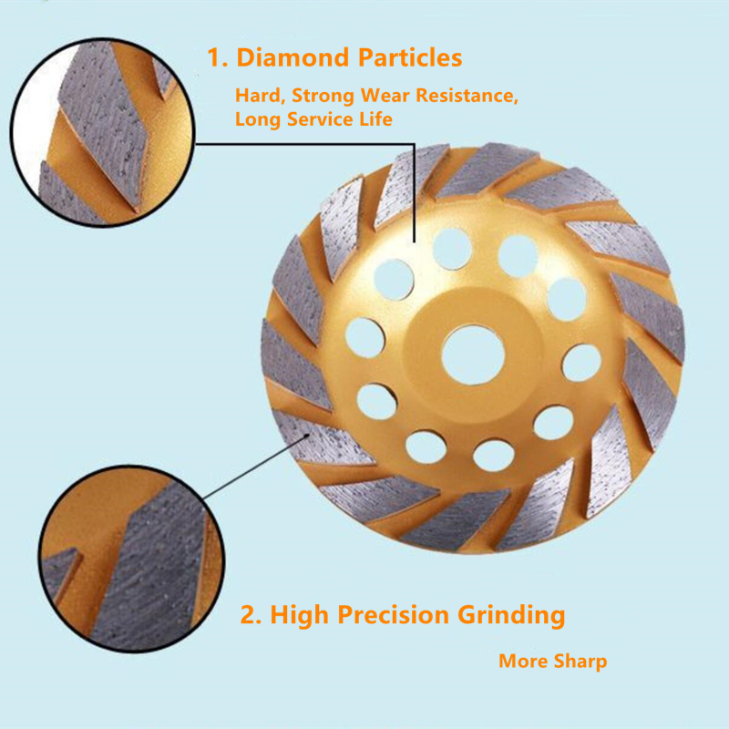 80mm Diamond Grinding Wheels Concrete Cements Stone Polishing