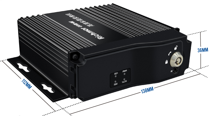 AHD HDD Mobile DVR For Car 4CH With GPS WIFI G-Sensor RS485 RS232 RJ45 1080p Record 256GB X 2 Storage