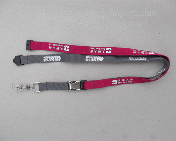 print polyester lanyard with release buckle