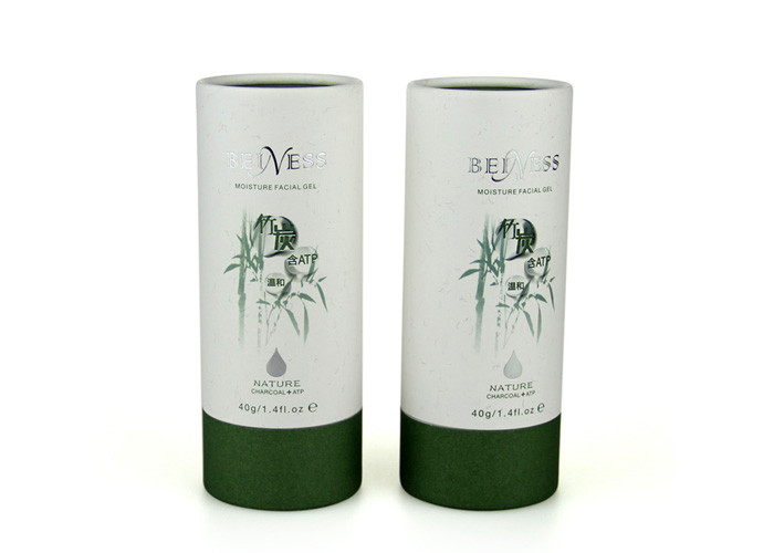 White Cardboard Custom Paper Tubes CMYK Printing Flexible Rolled