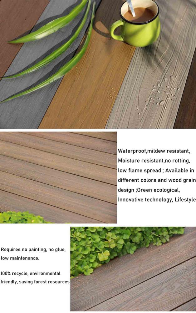 Widely Usage Advantage Outdoor WPC Board Deck Floor for Terrace Porch Veranda and Patio