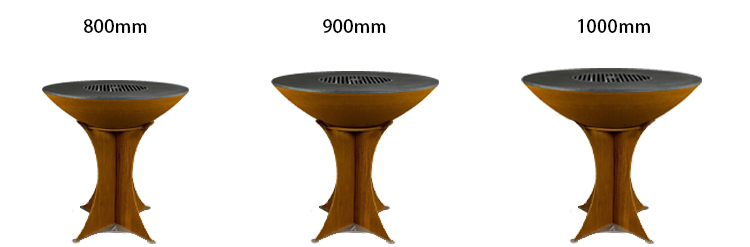 900mm Height Outdoor Cooking Grills Metal Barbecue Garden Corten Steel Heavy Duty BBQ