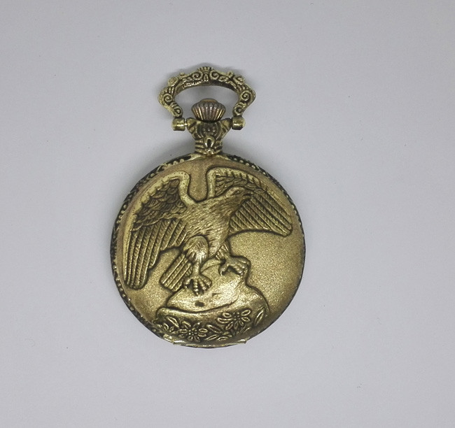 Alloy Material Quartz Gold Pocket Watches With Date Frame 47.0mm