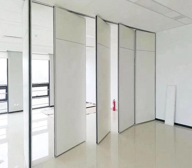 95mm Aluminum Alloy Folding Partition Wall White Fabric Surface For Hall