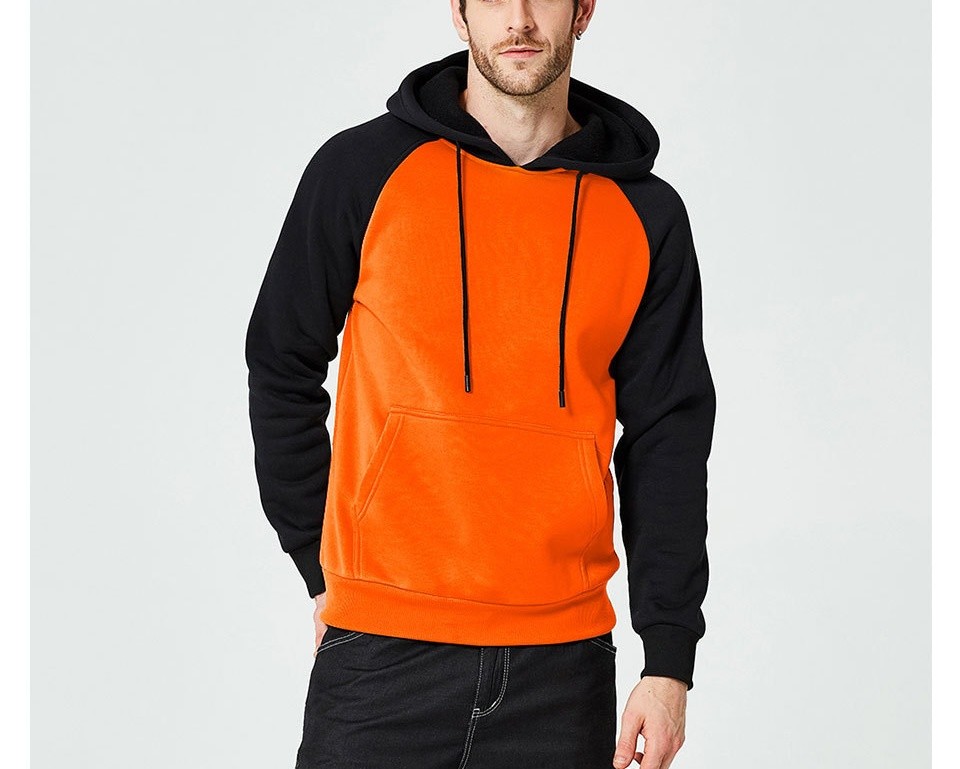 Fashion 100% Cotton Block Mens Oversized Pullover Hoodie For Autumn Season
