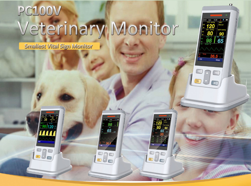 CE ISO 320X480 Veterinary Medical Equipment Veterinary Multiparameter Monitor