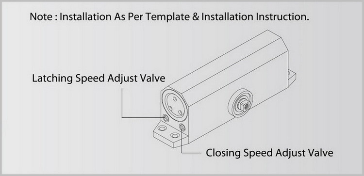Easy Open Surface Mounted Door Closer D503 Auto Closing 3 Hours Fire Rated