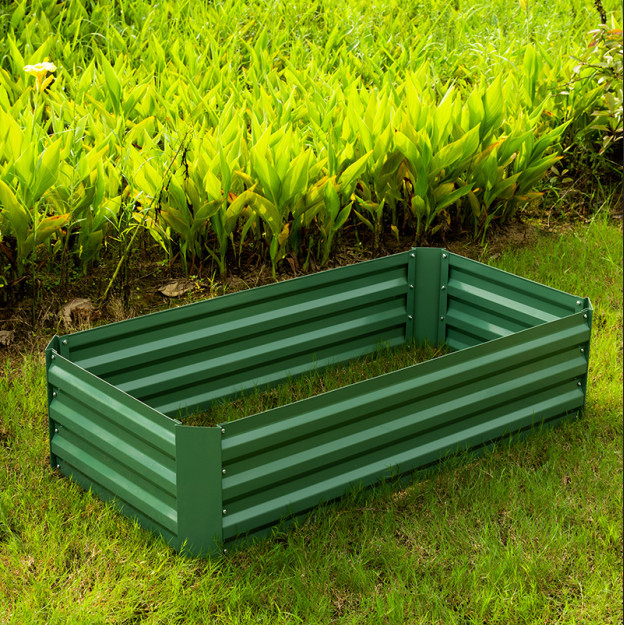 Anti Rusting 100cm Raised Metal Garden Bed For Herbs