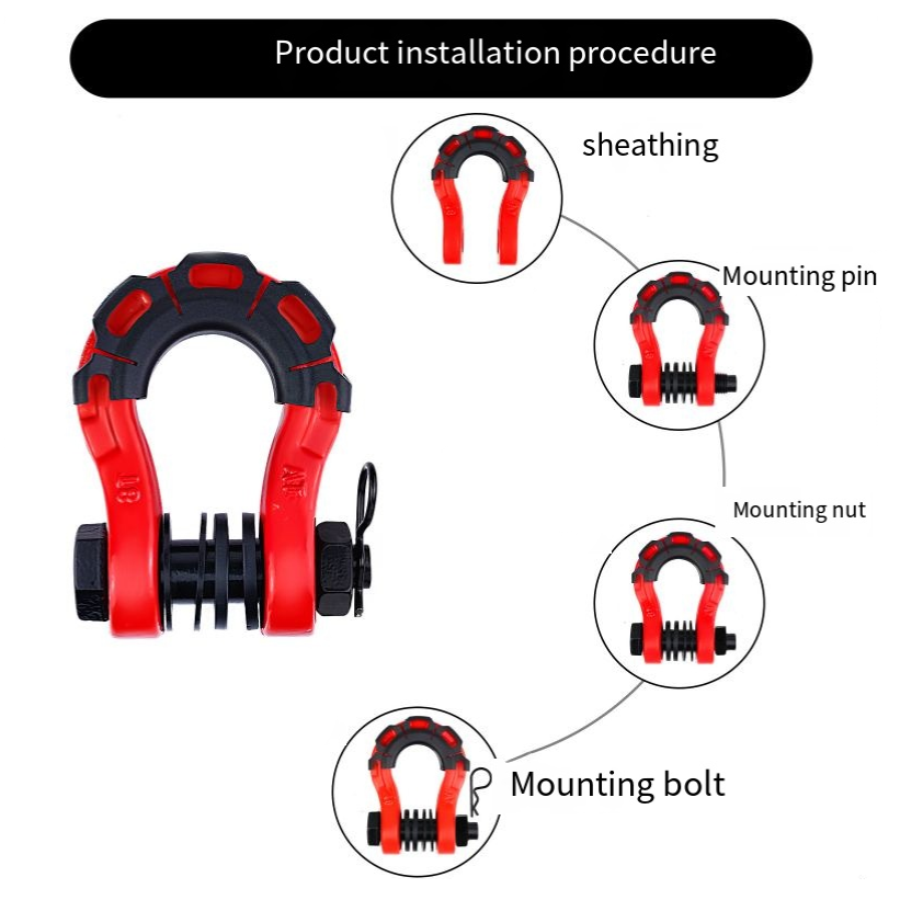 High Strength D Ring Bow Shackle for Secure Fastening in Heavy Duty Environments