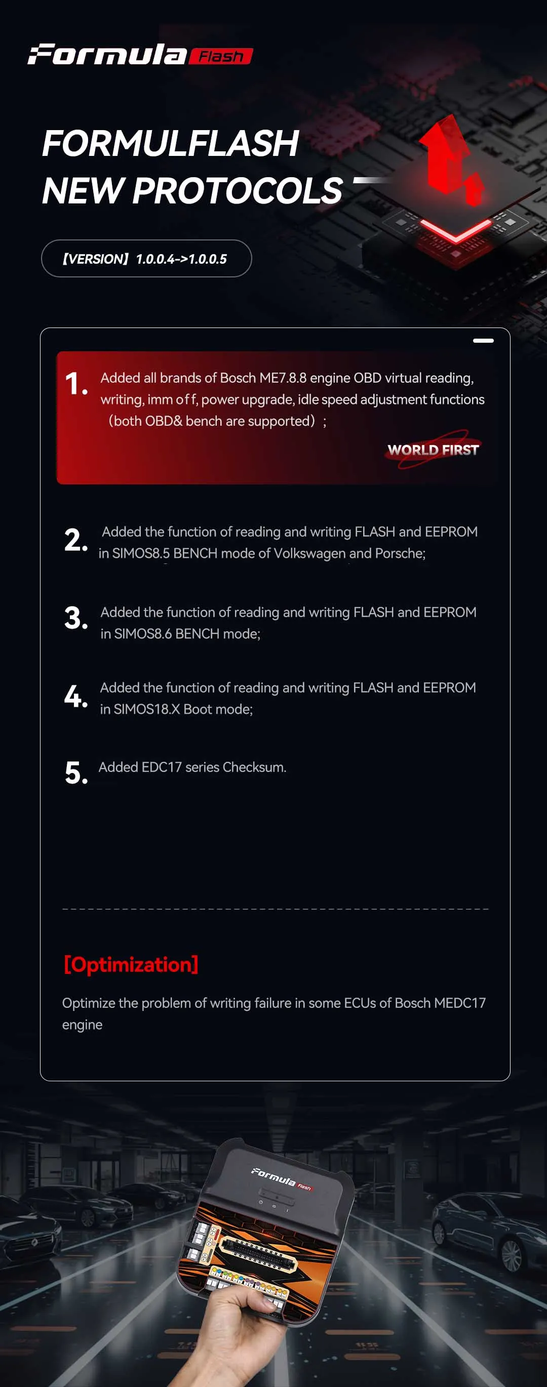 2025 FormulaFlash ECU Programmer Tool New Protocols via Bench Boot Mode Read and Write EEPROM / FLASH