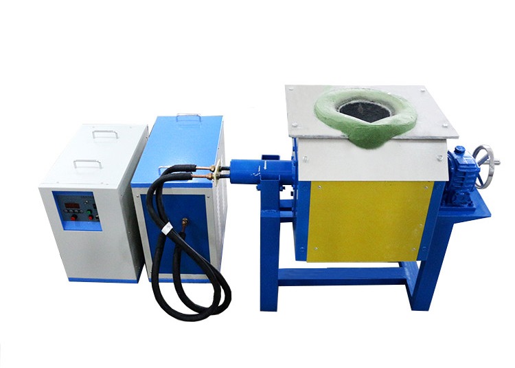 1600C 25kg Medium Frequency Melting Furnace Bronze Lead Zinc Induction Heating Unit