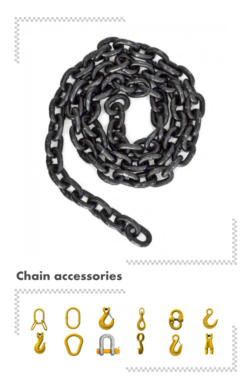 36mm Lifting Chain Sling , Alloy Steel Single Leg Chain Sling