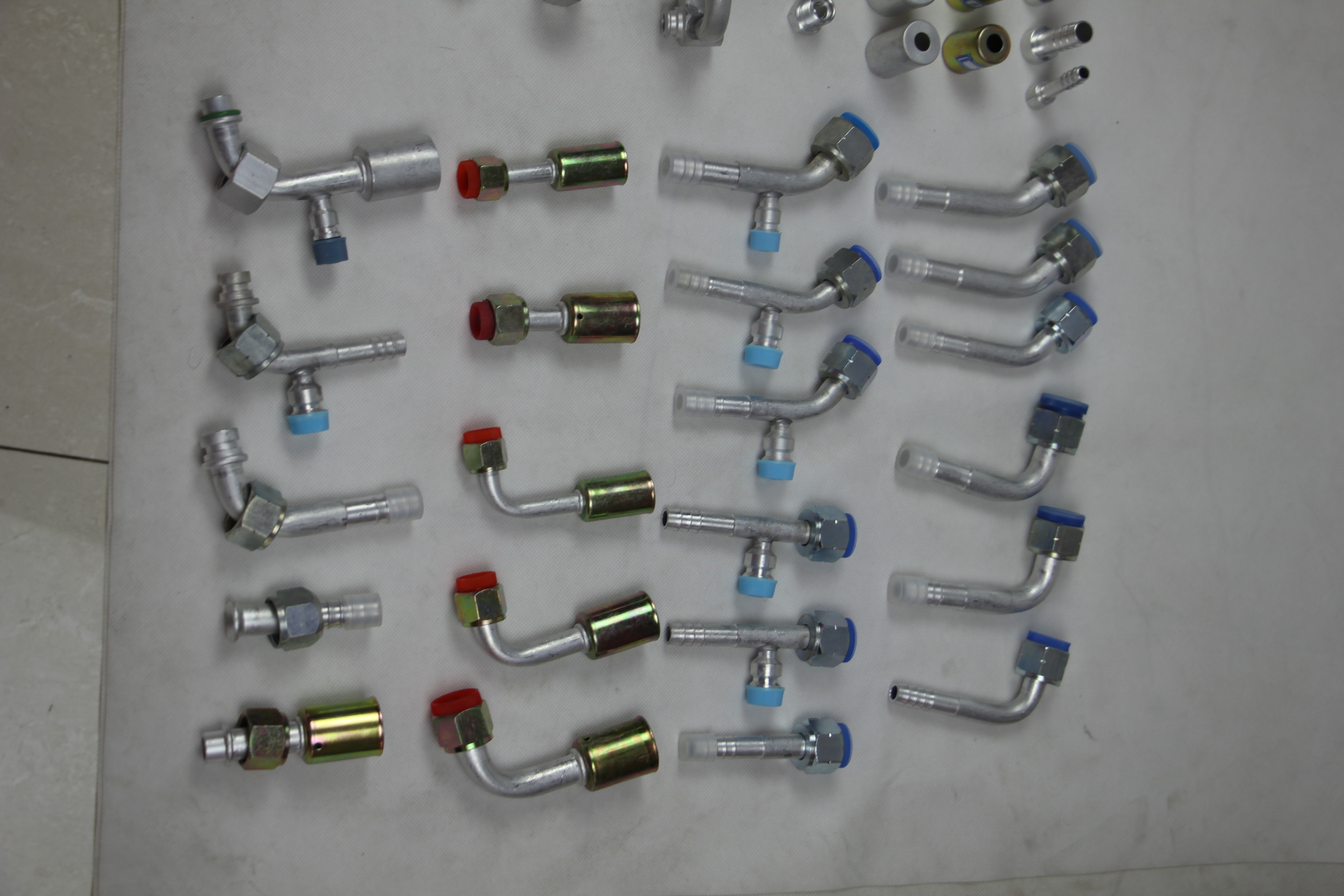 Female O-Ring fittings Aluminium joint with iron cap Connectors auto air conditioning hose ends ACO-ring female fittings