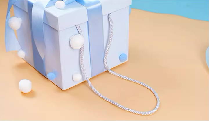 Customize End Boutique Luxury Paper Gift Box With Ribbon Lid for Birthday Christmas