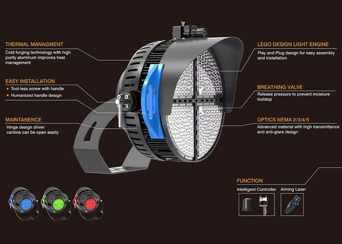Intelligent Control 4000k 750W LED Sports Light