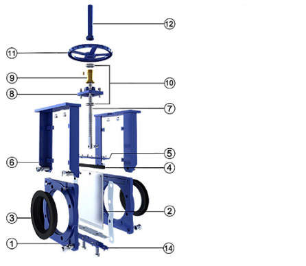Slurry knife gate valve