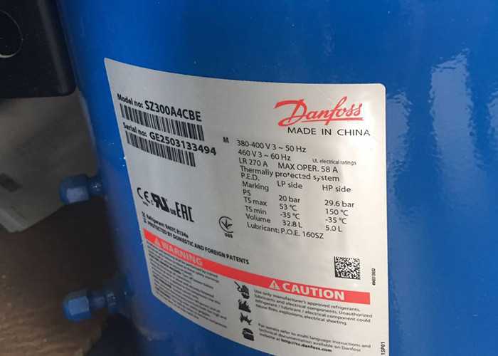 Blue Performer Refrigeration Scroll Compressor R404A 25HP Sz300A4CBE