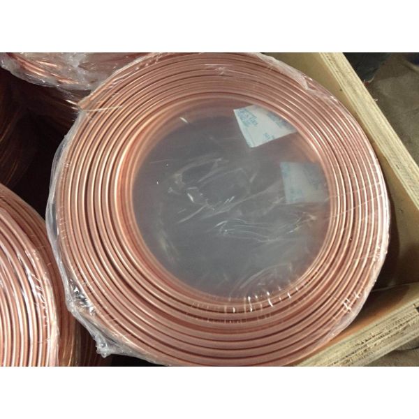 ASTM B280 C10200 1/4'' 3/8'' 1/2'' 3/4'' Seamless Nickel Copper Round Pipe Pancake Coil 15 Meters For Air Conditioner