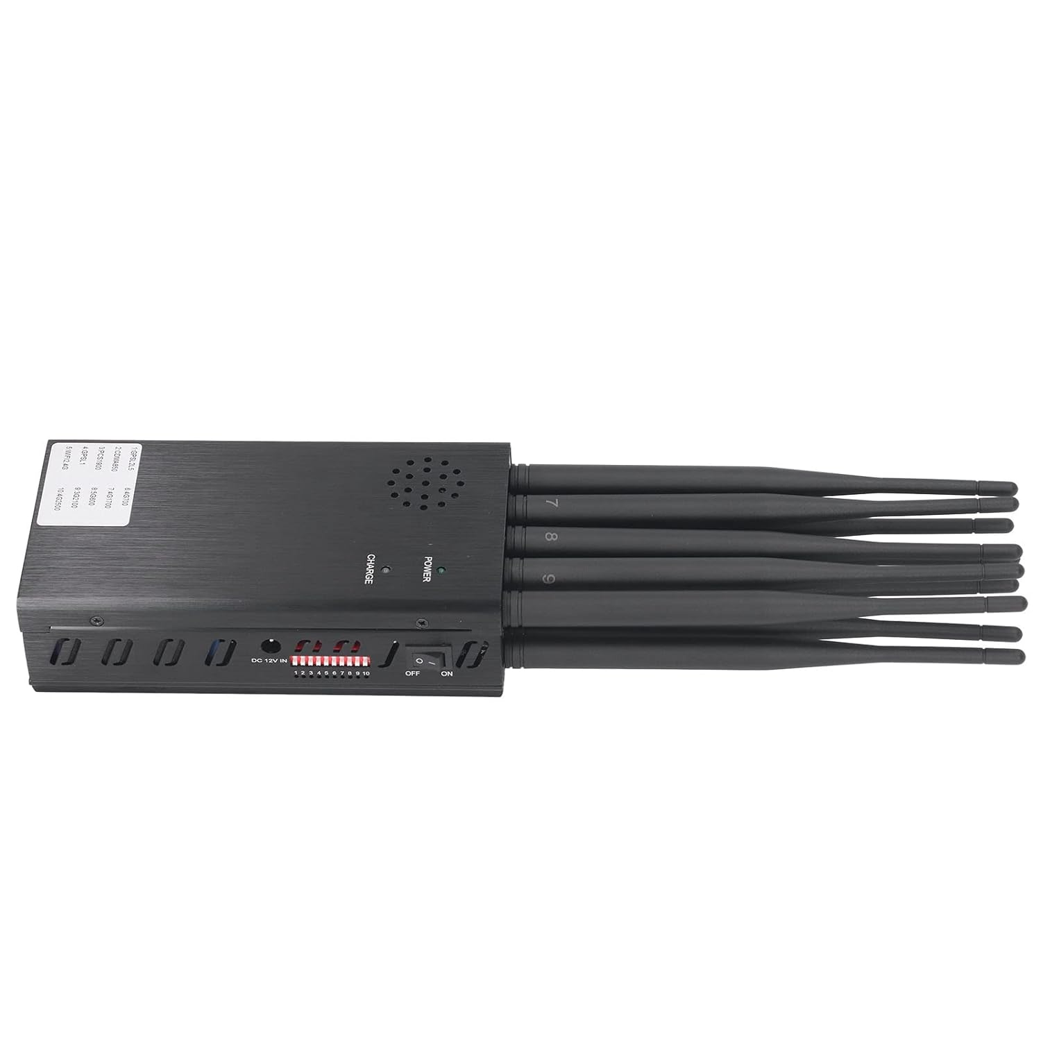 18W Output Power Handheld Signal Detector with 18 Channels and 2-25m Jamming Distance