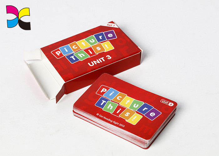 Kids Baby LearniSetng Funny Fruit Vegetables Playing Card Printing Services With Box Packing