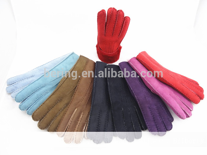New Spanish Merino Leather Five Fingers Lady Glove women gloves