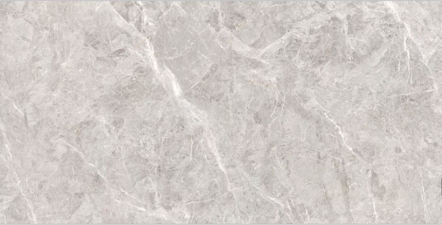 90*180cm Living Room Porcelain Floor Tile / Light Grey Marbles Floors Porcelain Tile