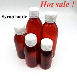 Buy cheap 150ml Plastic Syrup Bottle Tamper Proof Cough Syrup Brown Bottle product