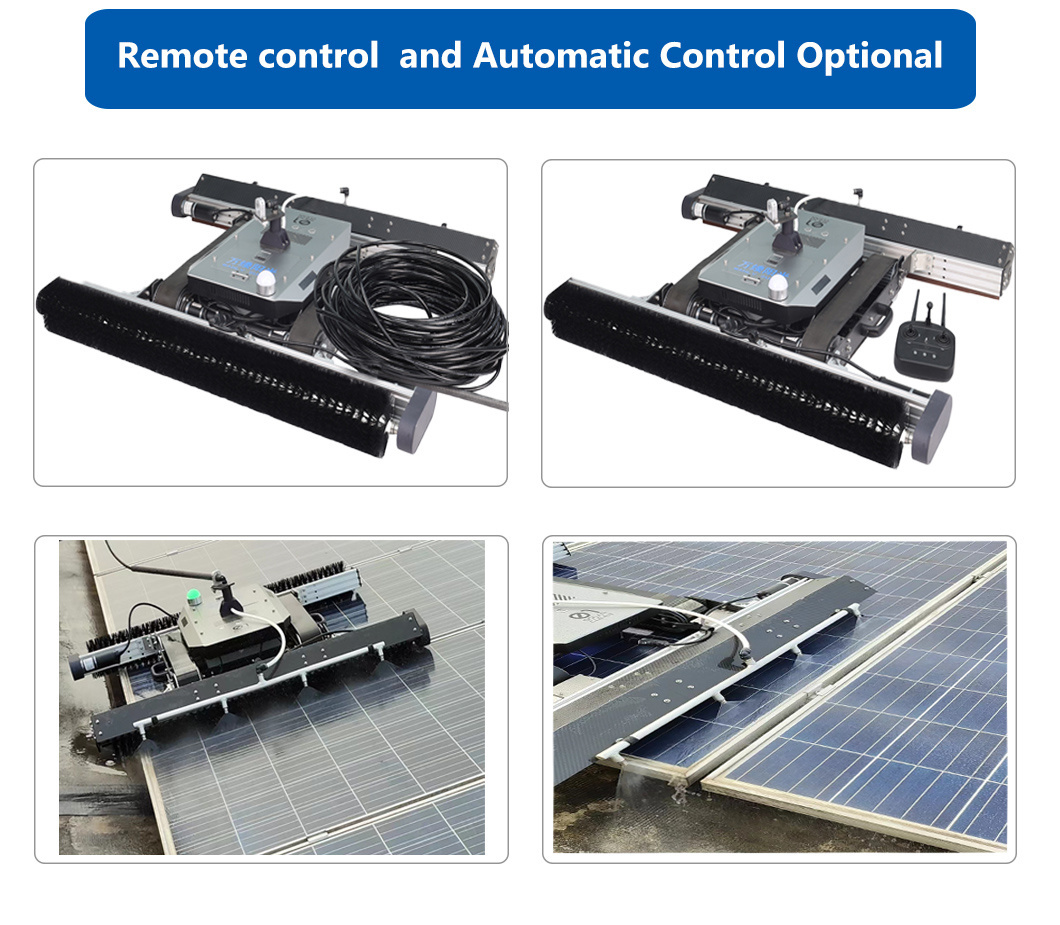 Maximizing Solar Panel Performance High-Tech Robotic Cleaner Automated Solar Panel Maintenance Cleaning Robot
