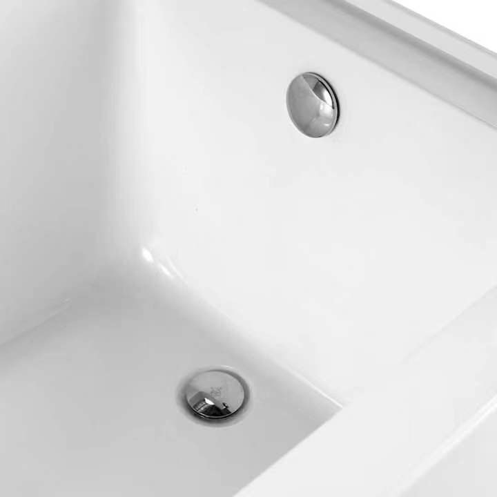 Custom Square Acrylic Freestanding Soaking Bathtub With Armrest