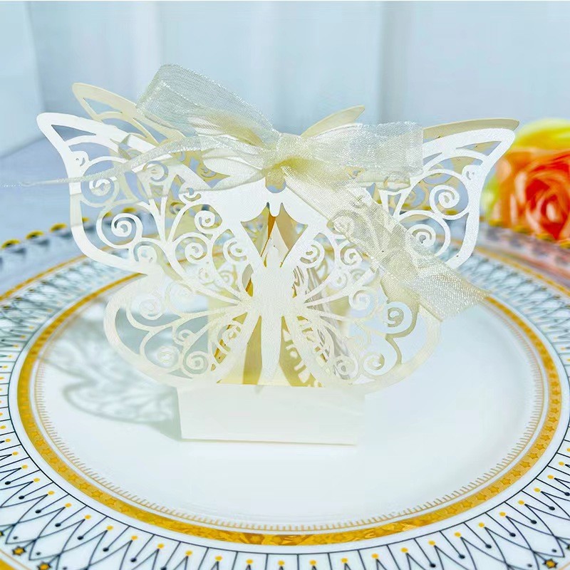 Cardboard Butterfly Exquisite Fancy Packaging Paper Boxes for Wedding Gift Party