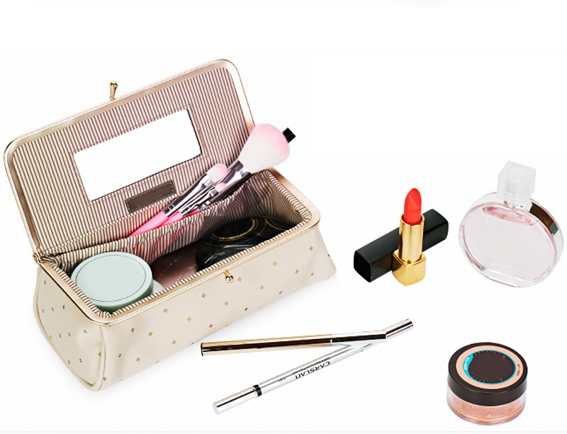 Waterproof Portable Cosmetic Bag Makeup Custom Logo with Mirror