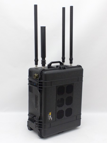 Portable 8 Bands VHF UHF Bomb Signal Jammer Scrambler 400w Power VIP Protection