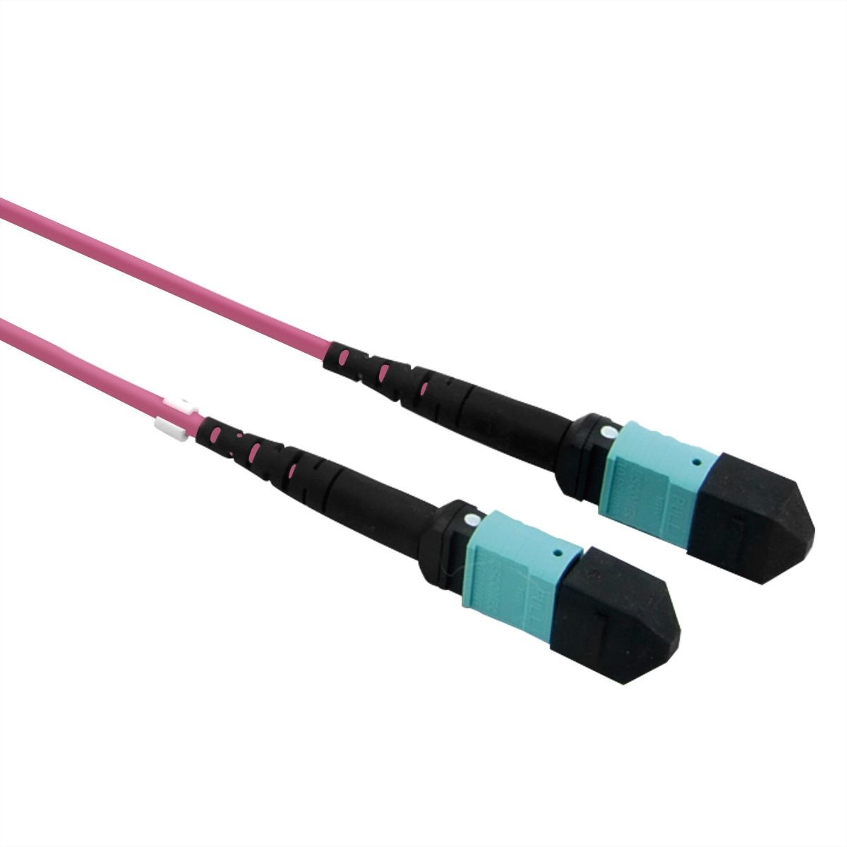 24 Way MPO MTP 40G 100G SFP OM4 Optic Fiber Patch Cord Violet 10M
