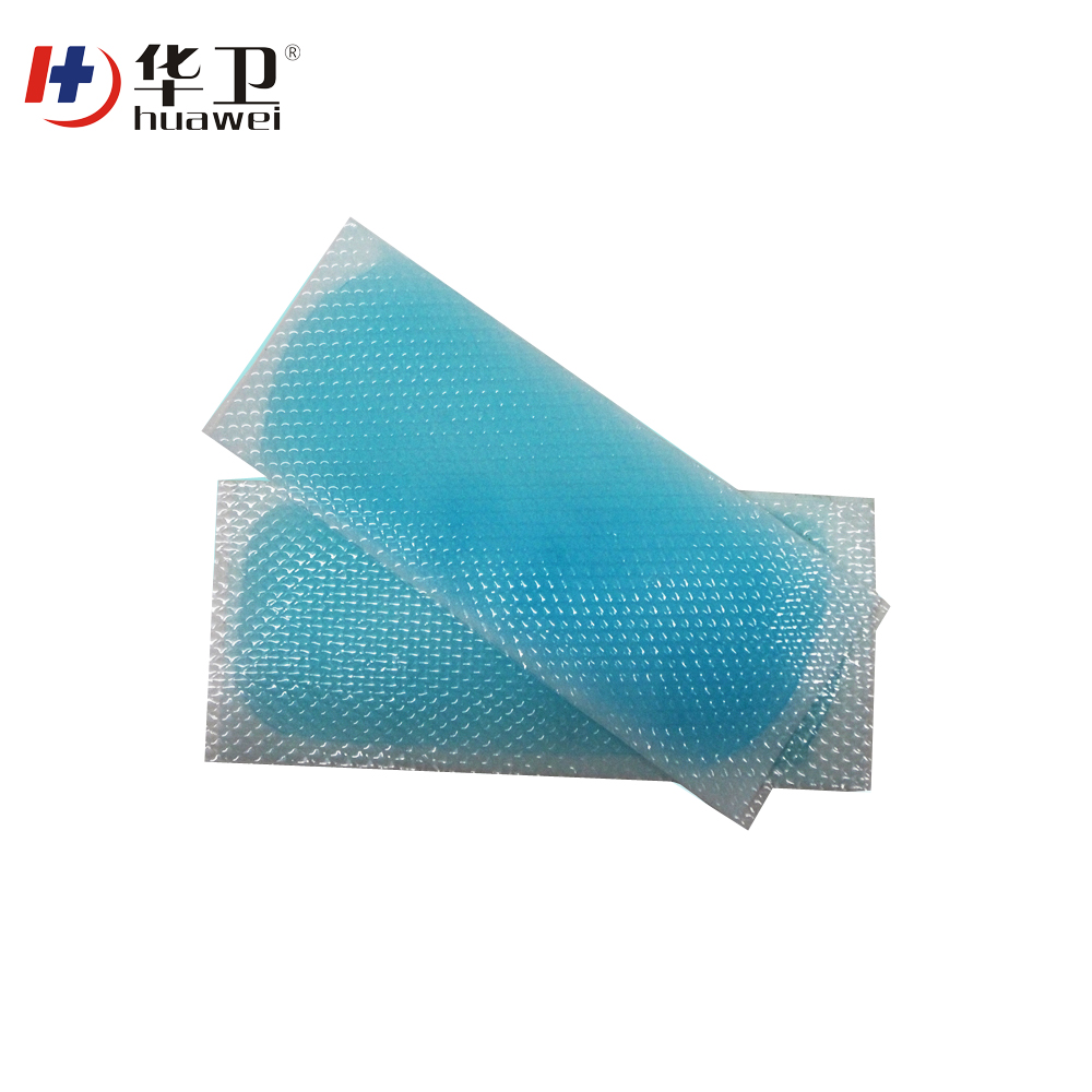 Hot selling burn cooingl gel plaster with blue hydrogel
