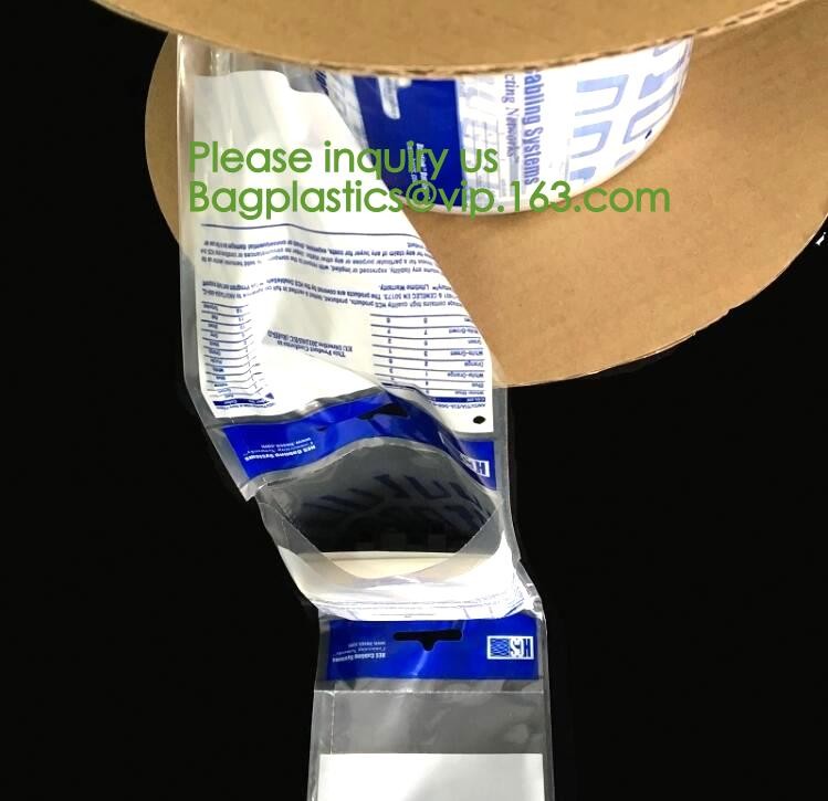 clear LLDPE easy tearing line pre-opened in roll bag,Factory custom LLDPE plastic autobag Preopened polybag on a Roll