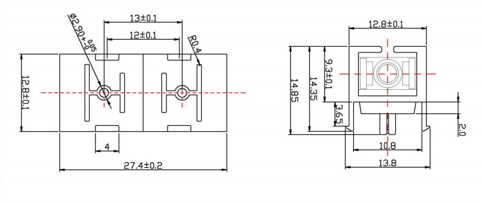 0.2dB SC APC UPC Fiber Optic Coupler For PCB Circuit Board