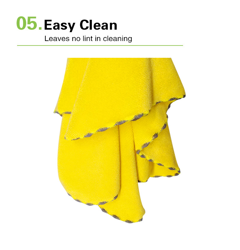 30*30cm Yellow Microfiber Towels For Car Detailing S M L Size