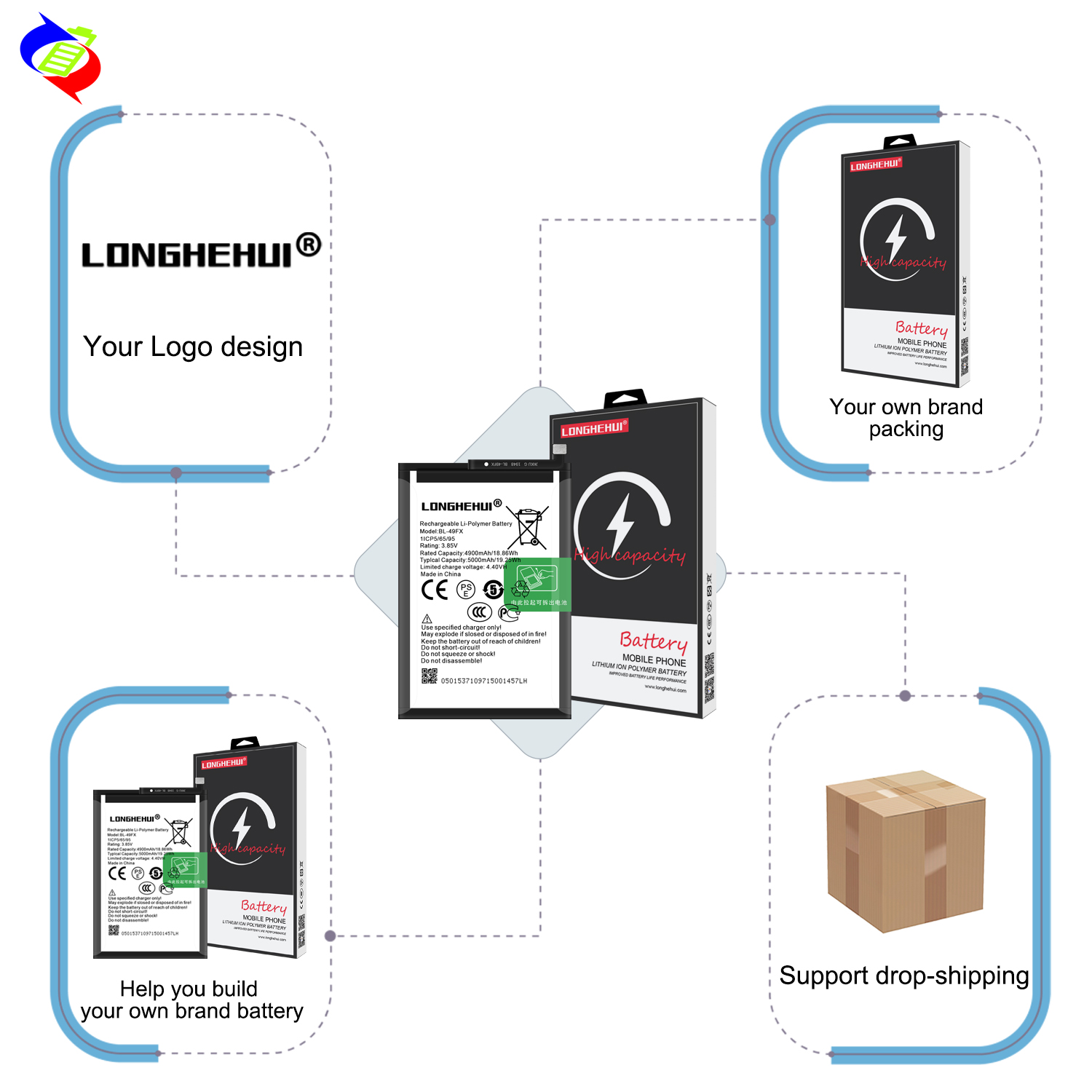 BL-49QT Battery Rechargeable Polymer Lithium Battery for Tecno Camon 20 Premier CK9n