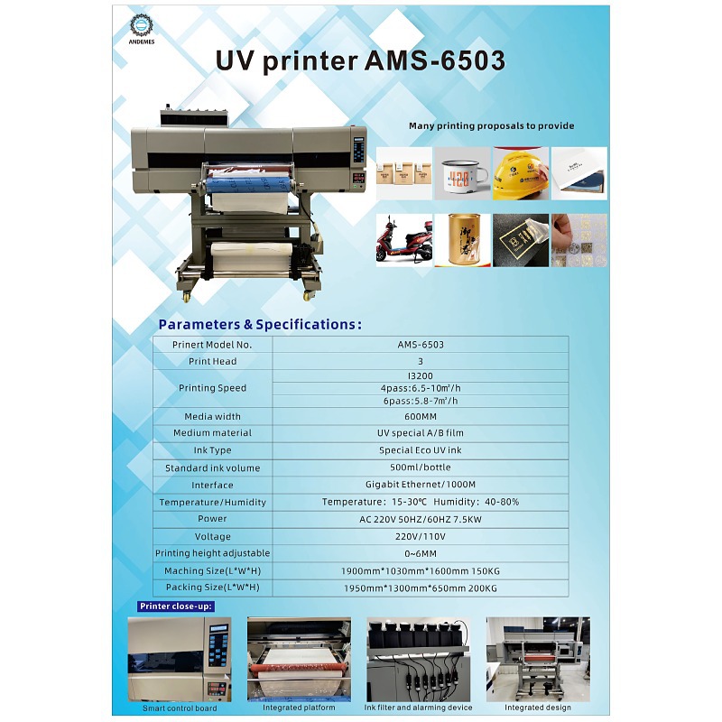 CMYKWWWW Ink Color 130 KG UV Printer Advertising Branding Machines with High Capacity
