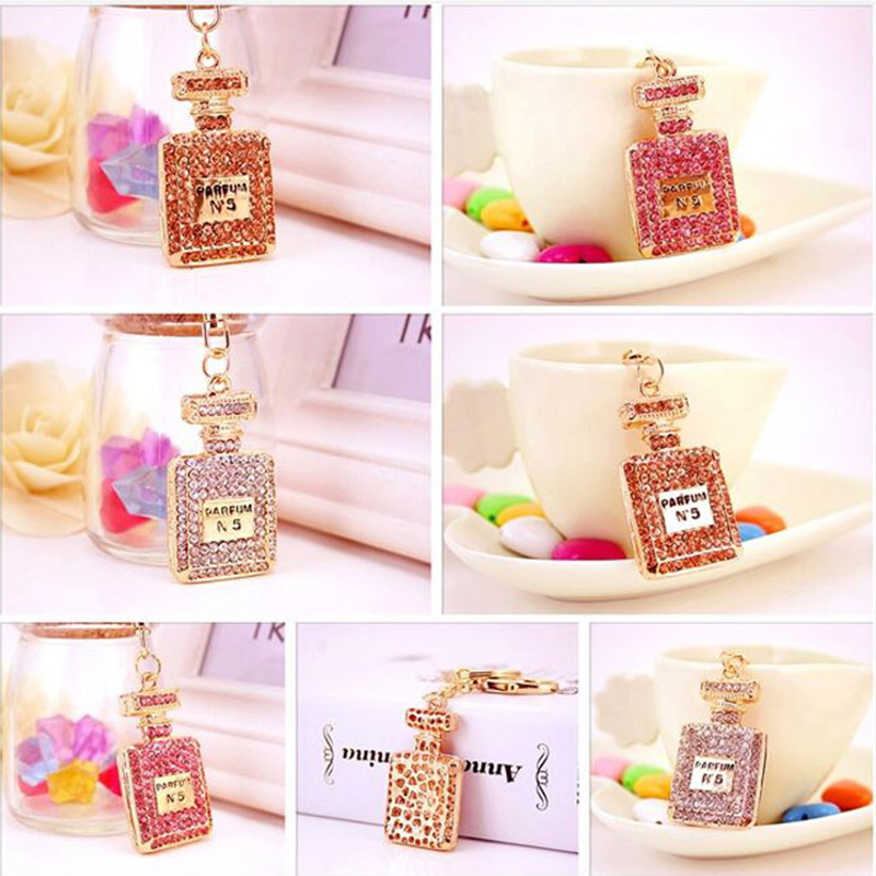 Heart Shaped Key Chain Ornaments 1.3 Inch Wide Crystal Irregular