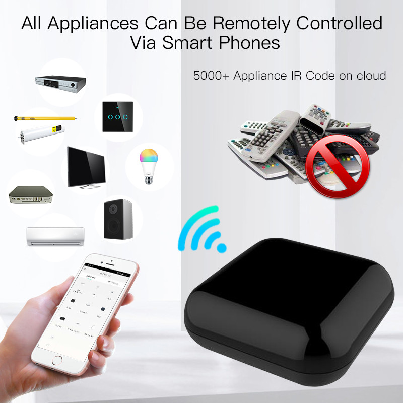 Mini ALL IN ONE TV Voice Remote Control 138g WiFi IR Support Alexa And Google Home