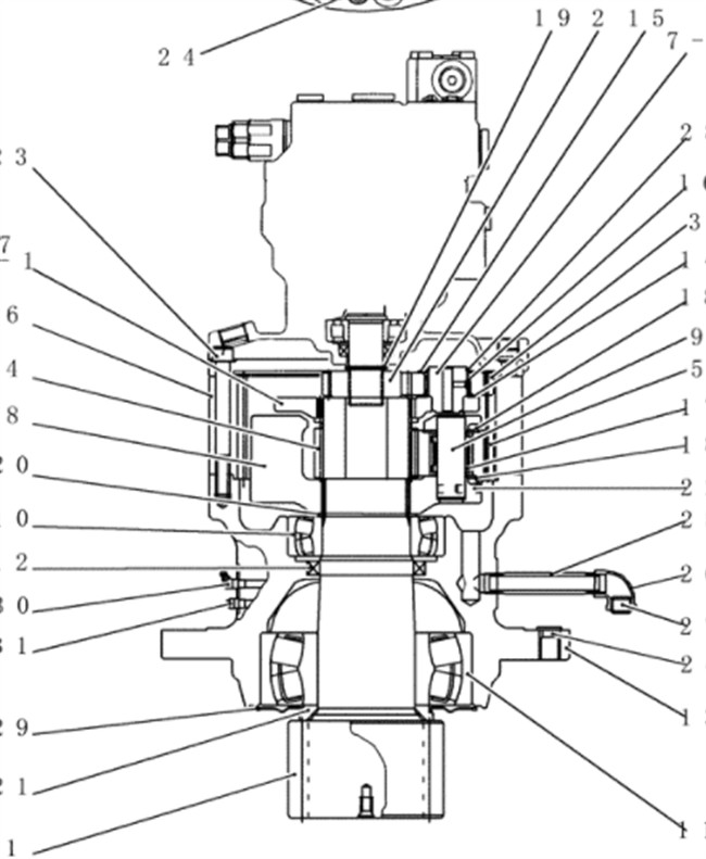 SK200-8 SK210-8 Excavator Swing Gearbox YN32W00019F1 YN32W00022F1