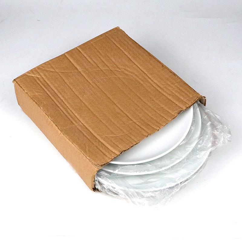 Coated White Sublimation Plates Porcelain Sublimation Ornaments With Golden Edge