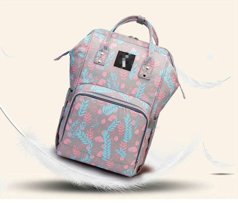 FashionTravel Backpack Baby Large Capacity Mommy Diaper Bag Designer Nursing Bag floral insulated mummy Bag With Stroller Strap