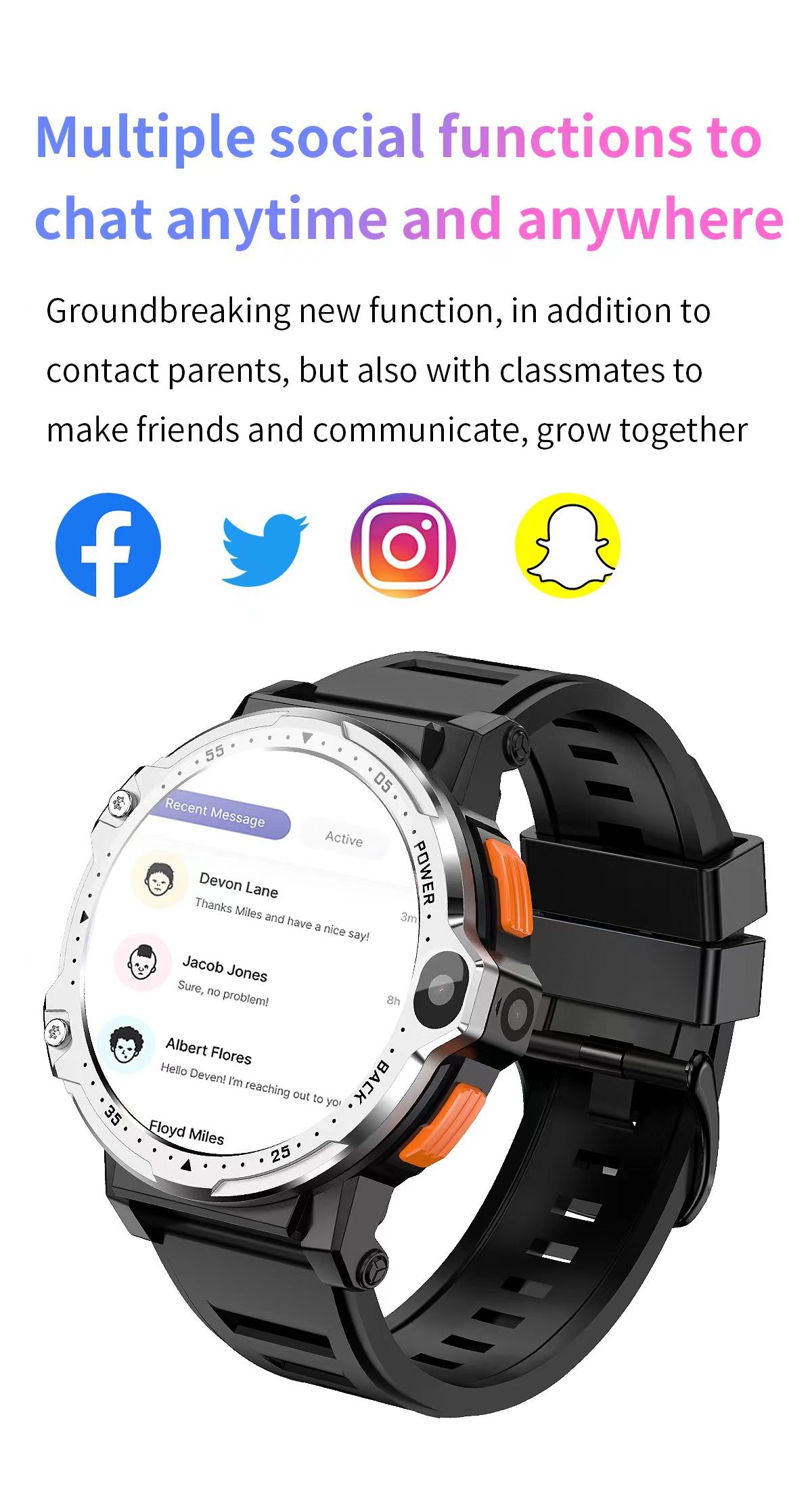 PG999 Android 5G Smart Watch Dual Camera Video Call GPS WifI 4G Smart Watch Sim Card