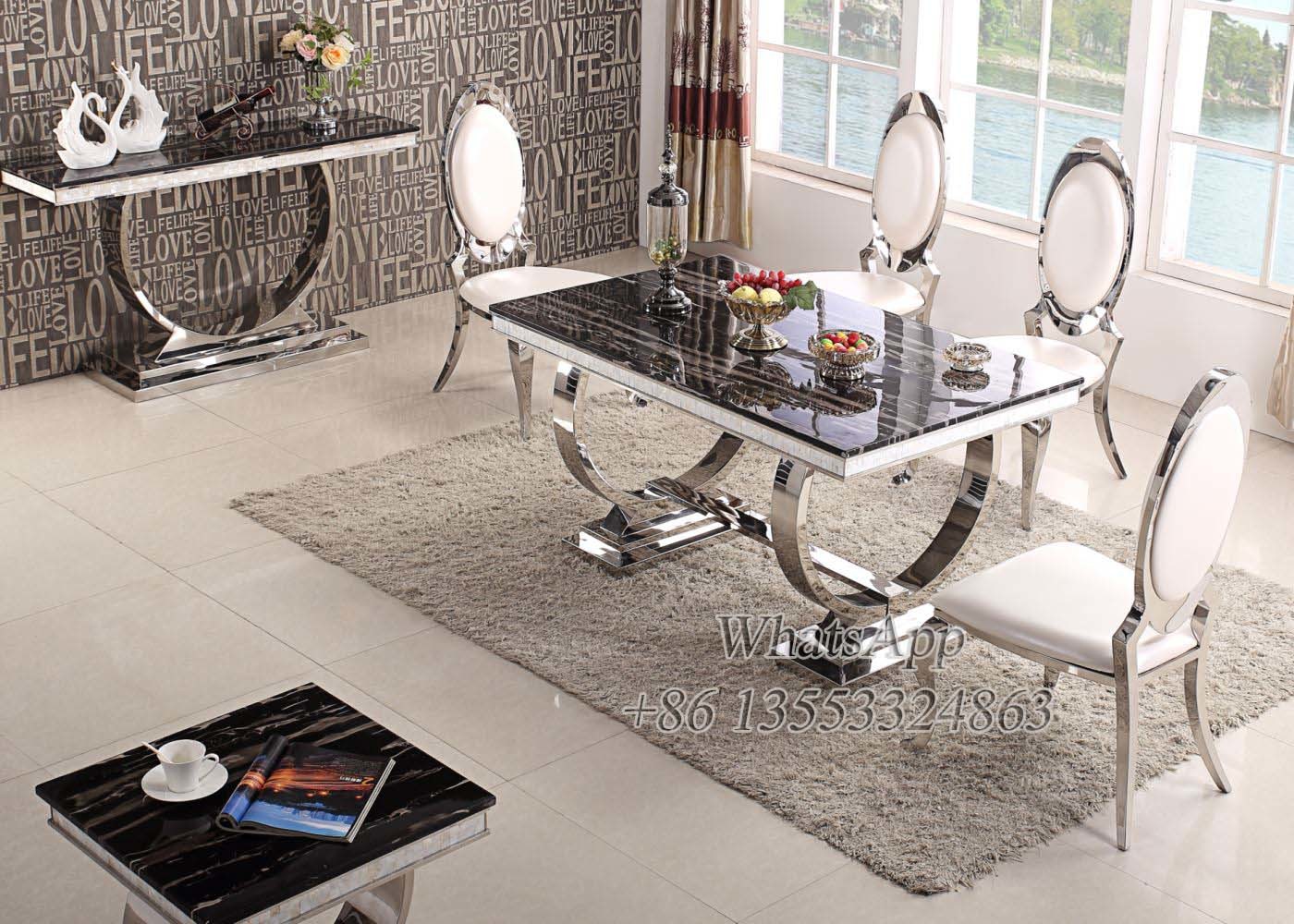 Stainless Steel And Leather Dining Chairs From Furniture Factory (YS-4)