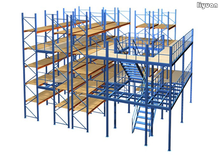 Customize Mezzanine Storage System Attic Shelves Racks Cold Rolled Steel Q235